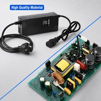 Chargeur de batterie intelligent réglable 360W 10-60V avec écran LCD pour batteries au plomb-acide, Li-ion et LifePO4 12V 24V 36V 48V 6A