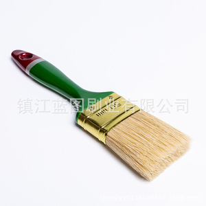 Pinceaux plats à poils de porc 22, manche vert, pour peinture domestique, fabricant Zhenjiang - Product Image 4