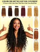 12A P4/27 Tresses brésiliennes vierges humaines, Tresses bohèmes sans nœuds, 5 paquets, 16 pouces, 160g, Extensions Deep Wave en vrac