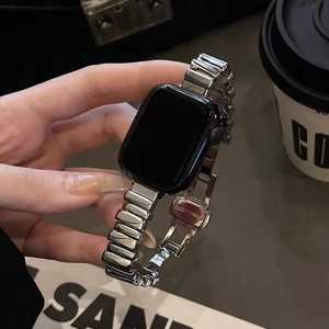 <span class=keywords><strong>Correa</strong></span> de reloj de diseño irregular para <span class=keywords><strong>Apple</strong></span> <span class=keywords><strong>Watch</strong></span>, correas de reloj con hebilla de mariposa de Metal de acero inoxidable - Product Image 4