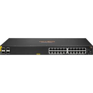 AR8N87A Commutateur HPE <span class=keywords><strong>Aruba</strong></span> <span class=keywords><strong>CX</strong></span> <span class=keywords><strong>6000</strong></span> 24G Class4 PoE 4SFP 370W Commutateur réseau géré 24 ports Gigabit PoE + - Product Image 1
