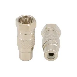 RCA Female to F Type Male RF Connector Coaxial Adapter for Atari 2600/ 7800 Sega/ Coleco/ Commodore Game System