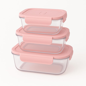 Food-Safe Plastic Food Storage <b>Containers</b> with Compartments - Fresh-Keeping Box Suitable for Fruit Bento Boxes and <b>Takeaway</b> Food - Product Image 1