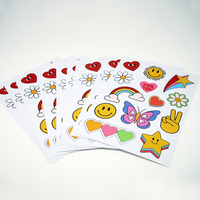 Hoja de pegatinas autoadhesivas de impresión impermeable, pegatinas de dibujos animados personalizadas, pegatinas de corte de beso de vinilo impresas personalizadas