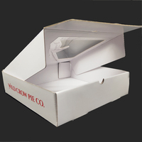 Boîte alimentaire en papier personnalisée certifiée ISO BRC avec fenêtre, emballage à emporter en carton ondulé recyclable pour sushis, pâtisseries et gâteaux