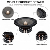 Haut-parleur de voiture 8 pouces à cône en fibre de carbone, fabriqué en Chine, pour médiums et graves, OEM ODM, commandes en gros