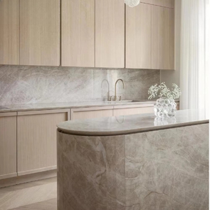 Dalles de marbre en quartzite Taj Mahal de qualité supérieure, îlot de cuisine, comptoir de salon, table centrale en pierre de luxe personnalisable, villa - Product Image 6