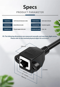 Câble d'extension réseau <span class=keywords><strong>RJ45</strong></span> CAT5/6 en cuivre pur, connecteur réseau mâle-<span class=keywords><strong>femelle</strong></span> - Product Image 6