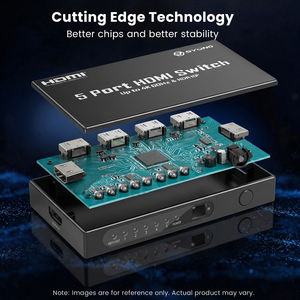 Conmutador HDMI SYONG 5 en 1 con IR, Conmutación Automática y Manual, 4K60Hz <span class=keywords><strong>HDR</strong></span> HDMI 2.0, Color Profundo de 36 bits con LED para TV, PC, Monitor - Product Image 2