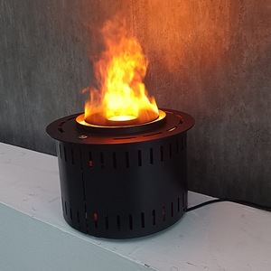 Chimenea Eléctrica Interior de 35CM con Control Remoto, Efecto de Llama de Vapor en Forma de Columna de Acero Inoxidable, Decoración para Insertar - Product Image 3