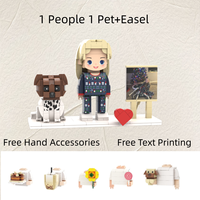 Bloques de Construcción Personalizados con Retrato de Mascota, Regalo Familiar Personalizado con Accesorios Portátiles, Impresión de Fotos, Bloques de Construcción Personalizados