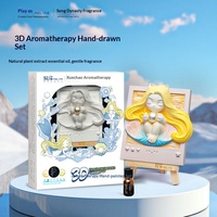 Ensemble de Décoration Magnétique 3D en Relief Parfumé de Style Français Créatif Haut de Gamme à Faire Soi-Même, Magnets de Réfrigérateur Peints et Prêts à l'Emploi