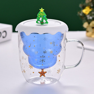 Taza de Café Navideña JY de 300 ml, <span class=keywords><strong>Tazas</strong></span> de Café de Vidrio <span class=keywords><strong>Navideñas</strong></span> - Product Image 3