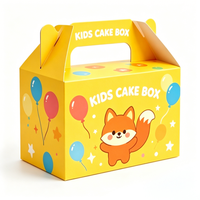 Boîte à repas pour enfants personnalisée pour les fêtes, pour biscuits, bonbons, vente en gros, emballages en papier pour la restauration rapide à emporter