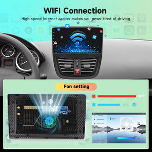 Hikity pour Peugeot <span class=keywords><strong>207</strong></span> 2006-2010 <span class=keywords><strong>Autoradio</strong></span> 9'' Qualcomm 8 Cœurs 4+64Go avec CarPlay Sans Fil <span class=keywords><strong>Android</strong></span> Auto WiFi 4G Ventilateur de Refroidissement OEM/ODM - Product Image 3