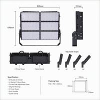 Luces LED de Seguridad para Estadios, 270000lm, 1500W, Ahorro de Energía, Protección Contra Sobretensiones, Luz Blanca Cálida Temporal, para Exteriores