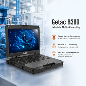 Nouvel ordinateur portable robuste Getac B360 13,3 pouces FHD 1400 Nits IP66 Core 11 Pro Anglais SSD Garantie 3 ans pour le service sur le terrain B360 Puissant - Product Image 1