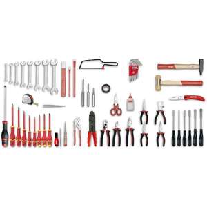 USAG - U04960080 Assortment for electrotechnics (57 pcs.) - EAN 8010239143647 ELECTRICITY AND ELECTRONICS <b>TOOL</b> <b>SETS</b> - Product Image 1