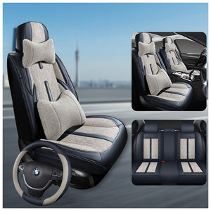 Fundas de Asiento de Coche Forma Femme, Juego Completo, Cuero, Algodón, Lino, Estilo Ejecutivo, Cómodas, Premium, para Mujer, para Todas las Estaciones - Product Image 1