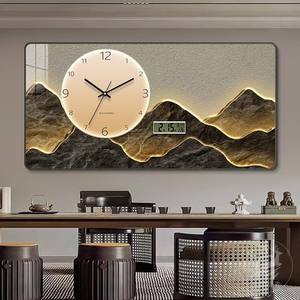 Superior Sense - <span class=keywords><strong>Pintura</strong></span> Decorativa de <span class=keywords><strong>Paisaje</strong></span> de Restaurante Chino, <span class=keywords><strong>Pintura</strong></span> Decorativa para Decoración del Hogar, Reloj de Pared con Calendario Perpetuo - Product Image 3