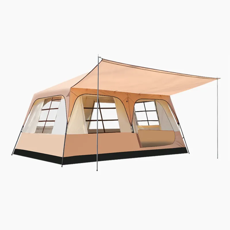 Hot Verkopen 4-6-8 Personen Een Slaapkamer Een Woonkamer Tent Verschillende Maten Camping Tent Dubbellaags Grote Tent