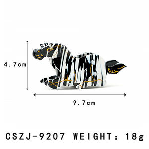 Pinces à cheveux en acétate écologiques, rayées noir et blanc, motif zèbre, design personnalisé, mode unisexe, personnalisation de la pince à cheveux - Product Image 2