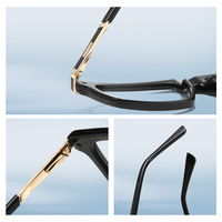 Lunettes anti-lumière bleue, bloqueur de lumière bleue, verres PC, monture carrée, TR90, unisexe, style rétro professionnel