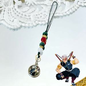 New Wholesale 15 Design Tanjirou Nezuko Zenitsu Anime Character Metal Mobile Phone Keyring <b>Bag</b> <b>Charm</b> Handbag Pendant Accessories - Product Image 5