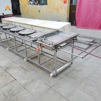 Machine automatique à pain plat arabe, machine à faire des crêpes plates cuites au four, machine à faire des dosas à poussée manuelle