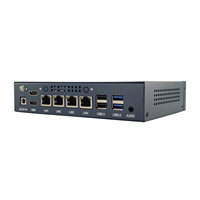 PC industriel sans ventilateur 4 LAN, routeur logiciel, processeur Intel i5/i7 (4e/5e génération), concentrateur Gigabit pour applications de bureau et serveurs réseau