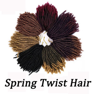 Extensions de cheveux synthétiques pré-étirées en vrac pour tresses Ombre Spring Twist, ondulations lâches pour tresses au crochet et Box Braids - Product Image 5