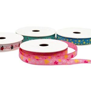 Buon Natale nastro stampato in gros-grain in poliestere 100% Baby Shower piccolo fiocco regalo di fiori nastro stretto per archi - Product Image 3