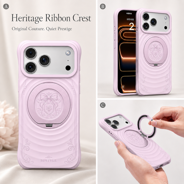 OEM Custom Engraved Logo Wave Silicone Phone Cover Magnetic 360° Rotating Gear Kickstand for iPhone 18 17 16 15
