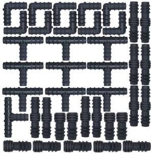 Kit de raccords pour tuyaux 16PE, raccords d'irrigation goutte à goutte 16 mm, coudes, tés, embouts droits pour système d'arrosage agricole et de serres - Product Image 1
