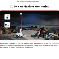Torre de Vigilancia Móvil Solar de Alta Eficiencia con Sistema de Cámara con IA para Seguridad en Obras de Construcción