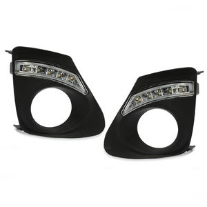 2x feux antibrouillard pour Toyota Corolla 2011 <span class=keywords><strong>2012</strong></span> 2013, lampe de signalisation antibrouillard LED DRL avec cadre - Product Image 1