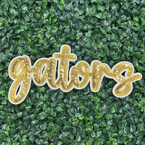 卸売 大型 ゲイターズ ロゴ スパンコール パッチ カスタム 刺繍パッチ アイロン接着 スパンコールパッチ 衣類用 - Product Image 2