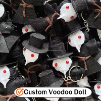 Acheter personnalisé Mini fait à la main momie vaudou-poupée en peluche porte-clés nouveauté Souvenir vaudou poupée pour sac bagages décorations de fête