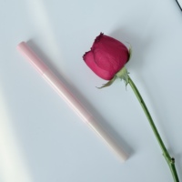 Tube de mascara vide rose personnalisé à double tête avec brosse à cils, emballage cosmétique rechargeable pour marques de maquillage