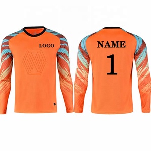 Camisetas de <span class=keywords><strong>portero</strong></span> de fútbol para niños y adultos, camiseta de entrenamiento de manga larga, color negro - Product Image 4