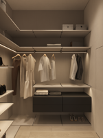 YK Dressing Moderne en Bois Meuble de Chambre Réglable Montage Facile Armoire de Rangement Convertible pour Vêtements pour Villa