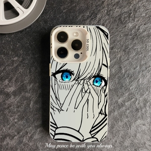 เคสโทรศัพท์มือถือสีสันเงินลายอนิเมะยอดนิยมสำหรับ <span class=keywords><strong>iPhone</strong></span> 16 PLUS 15 <span class=keywords><strong>PRO</strong></span> <span class=keywords><strong>MAX</strong></span> 14 13 <span class=keywords><strong>12</strong></span> 11เคสด้านหลังมือถือ - Product Image 6