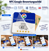 Enseigne en acrylique sur support NFC Google Review de bureau personnalisé avec code QR pour table de réception de restaurant et de boutique