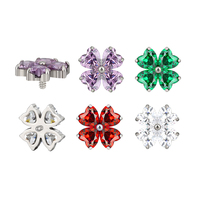 Joyería de Titanio de Grado Implante ASTM F136 para Niños, Piercing de Zirconia, Labret, Anillo para Nariz, Septum, Ombligo, Hélix, Cartílago