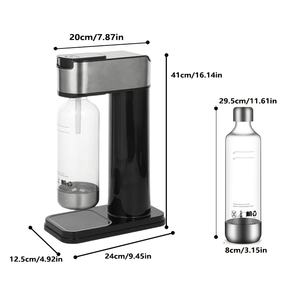 Appareil de distribution de <span class=keywords><strong>soda</strong></span> en acier inoxydable, générateur automatique d'eau pétillante, utilisation facile, rotation rapide, bouteille PET de 33,81 oz, CO2 - Product Image 1