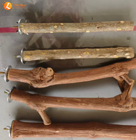 En gros Perchoirs pour perroquets en branches de vigne et de bois de poivre du Sichuan, Bâtons de perchoir en bois pour oiseaux, Accessoires pour cages à oiseaux