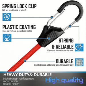 ชุดสายรัดบันจี้จัม Dy-80022 38 ชิ้น ขนาดต่างๆ ไนลอนพร้อมตะขอเหล็กสำหรับกระเป๋าเดินทางการเดินทางกลางแจ้ง - Product Image 3