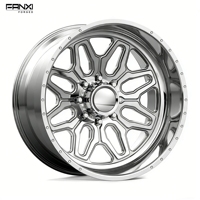 Jantes en alliage d'aluminium forgé sur mesure, luxe, finition argent brillant, Super Single 6x139.7 8x180 22 24 26 pouces, 8 trous pour GMC Ford Truck Rim