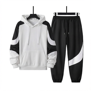 Vente flash - Survêtement homme en coton coupe ajustée personnalisé, 100% coton uni, taille plus, pour l'hiver - Product Image 1