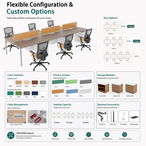 Ufficio modulare scrivania 2 4 6 persona postazione di lavoro cubicolo Open <span class=keywords><strong>Space</strong></span> WorkStation per lo spazio del personale - Product Image 4